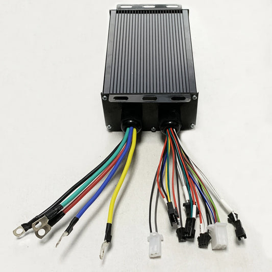 36V48V52V64V 3-Mode Sine Wave 3000W 60A Brushless Motor Controller for LCD Display , Throttle, P.A.S , E-Brake, E-Mountain Bike