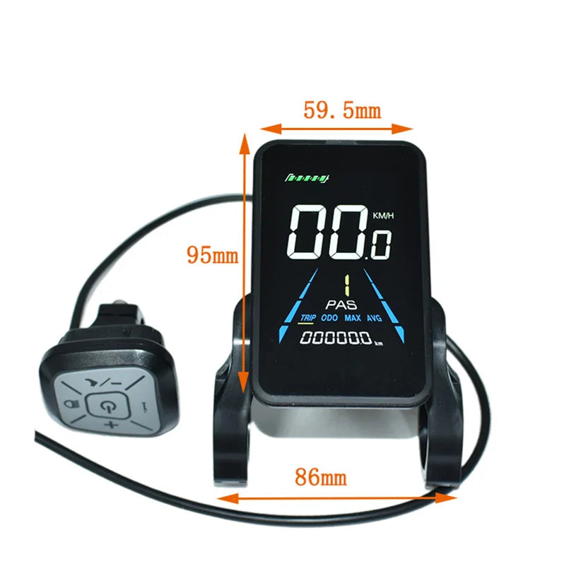 Ebike Display Screen Meter Fatbike Computer Speed Control Panel 36V 48V 52V Speedometer for Engwe Bike Accessories YL81F