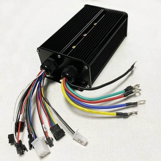 36V48V52V64V 3-Mode Sine Wave 3000W 60A Brushless Motor Controller for LCD Display , Throttle, P.A.S , E-Brake, E-Mountain Bike